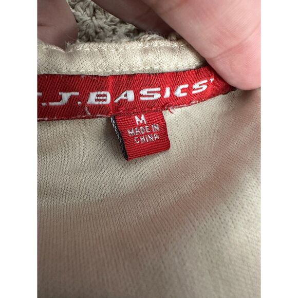 J.J. Basics Vintage y2k Lace Sequin Crochet Babydoll Halter Blouse Size Medium - Picture 3 of 7